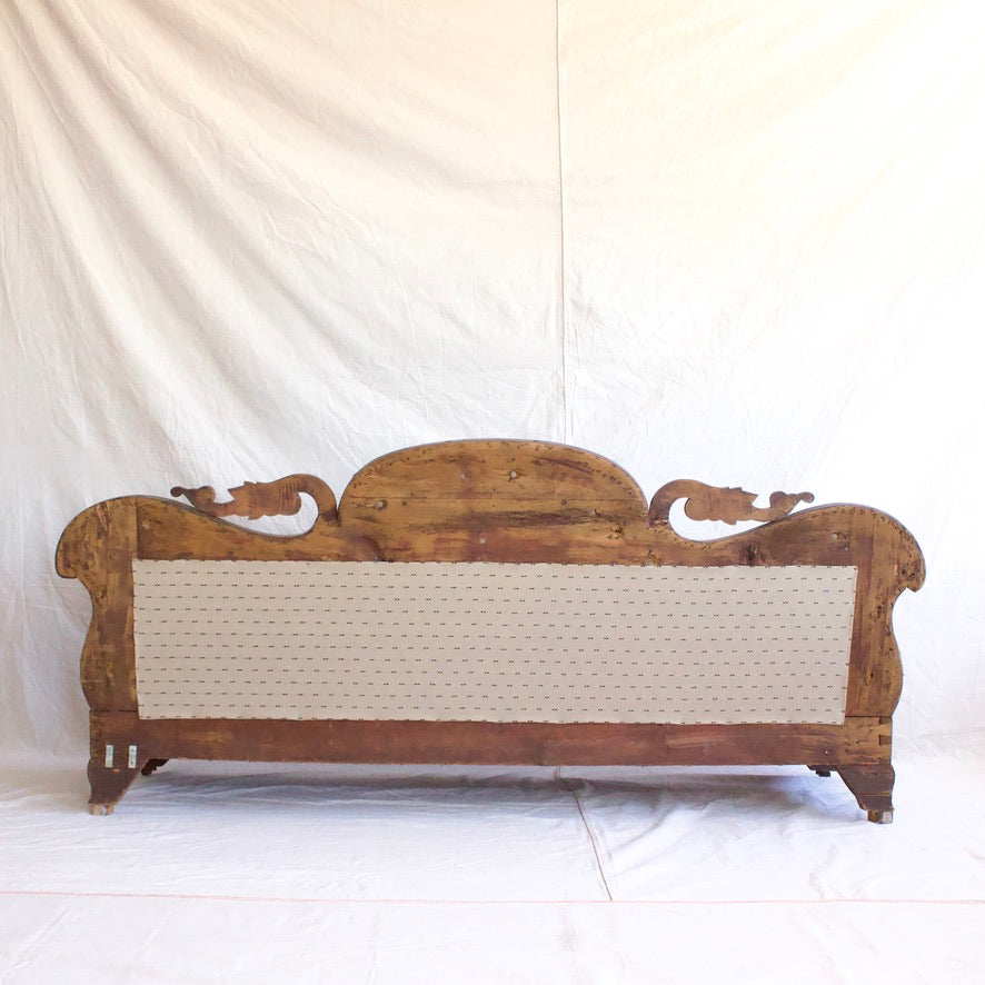 Vintage Beige Patterned Victorian style Sofa