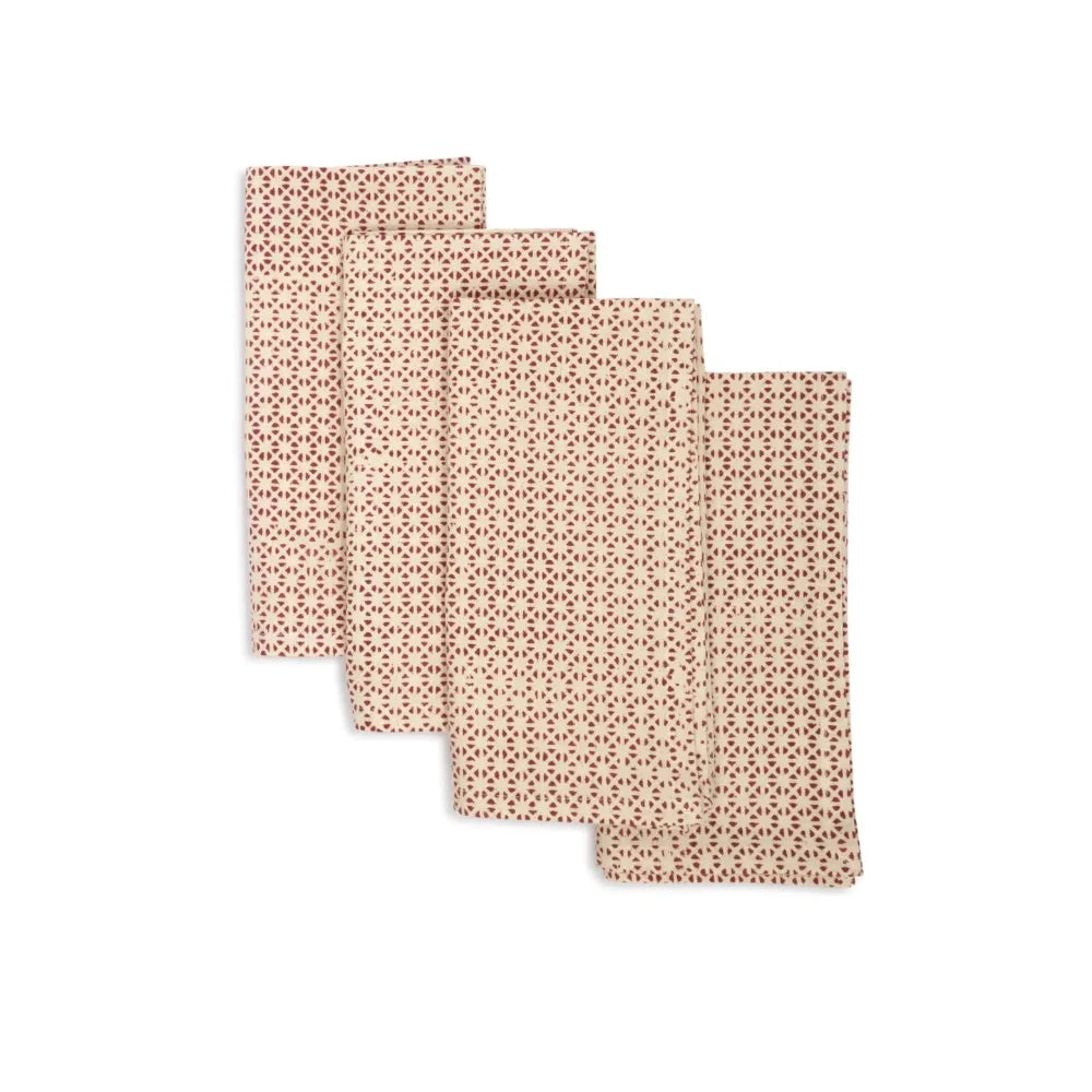 Block Printed Napkins - Set of 4