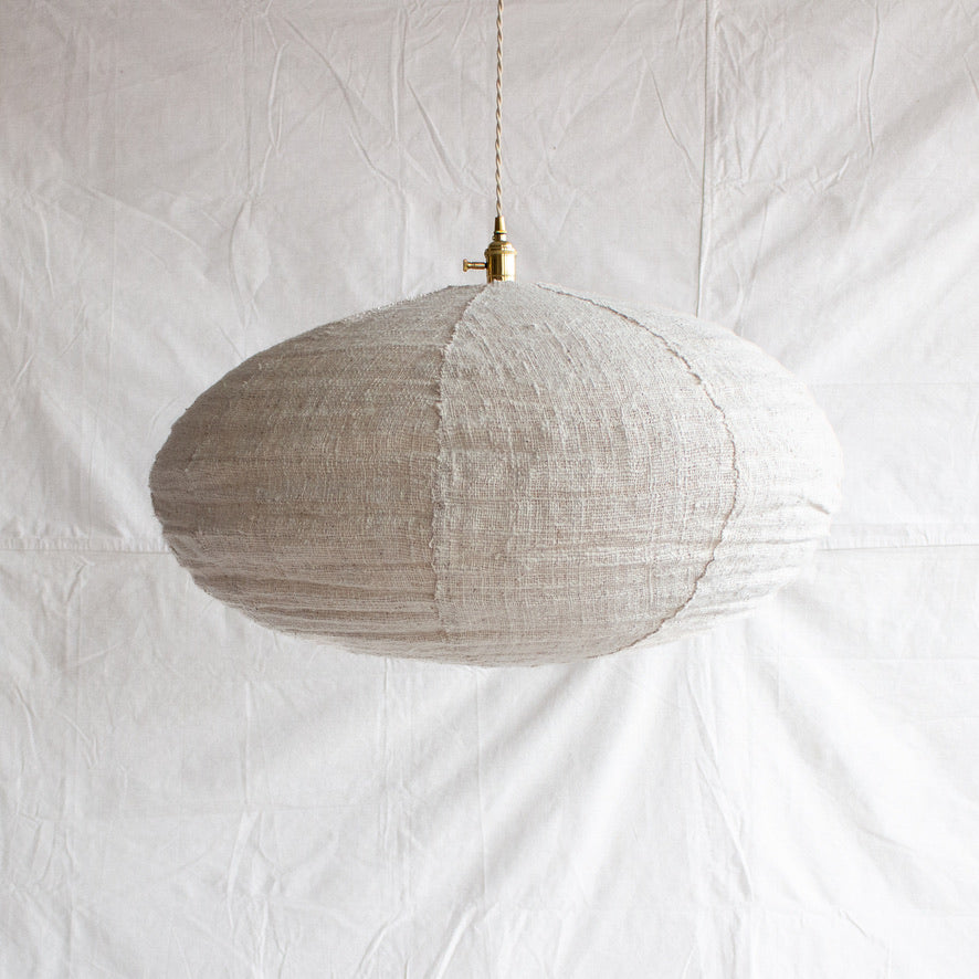 Woven Cotton Hanging Pendant - Natural