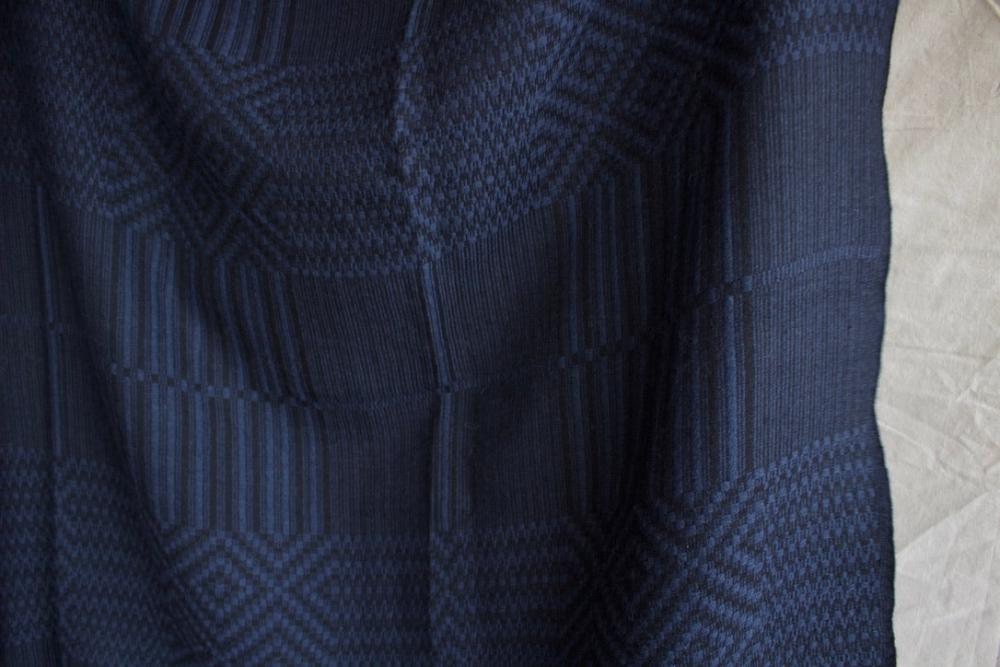 Havn overshot coverlet - Navy
