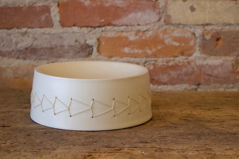 Porcelain Bowl With Woven Detail
