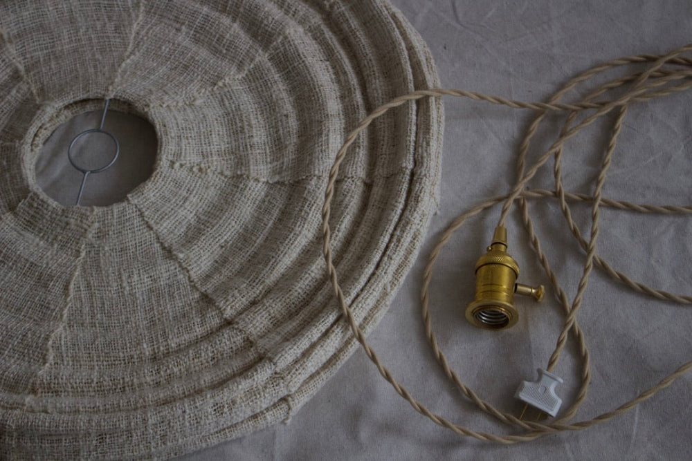 Woven Cotton Hanging Pendant - Natural