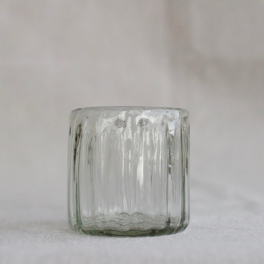Hand-Blown Fluted Tumbler Glasses - Short