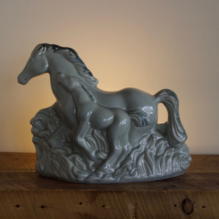 Ceramic Horse Lamp