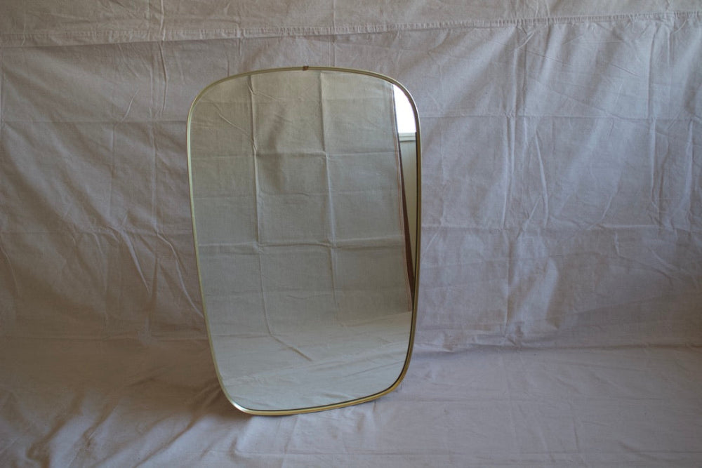 Squoval Brass Frame Mirror