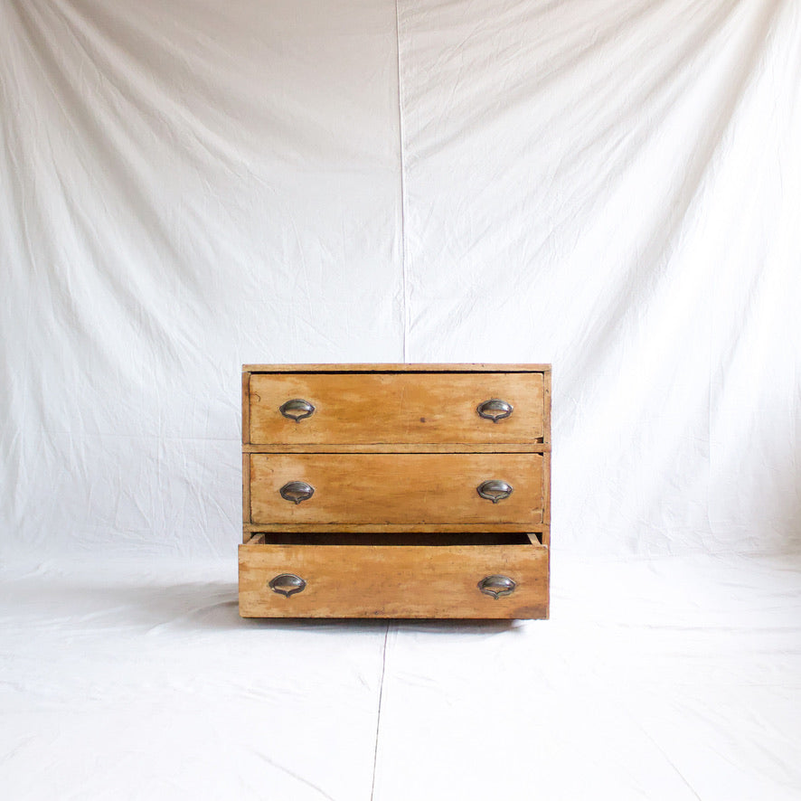 Antique Wide Plank Small Dresser