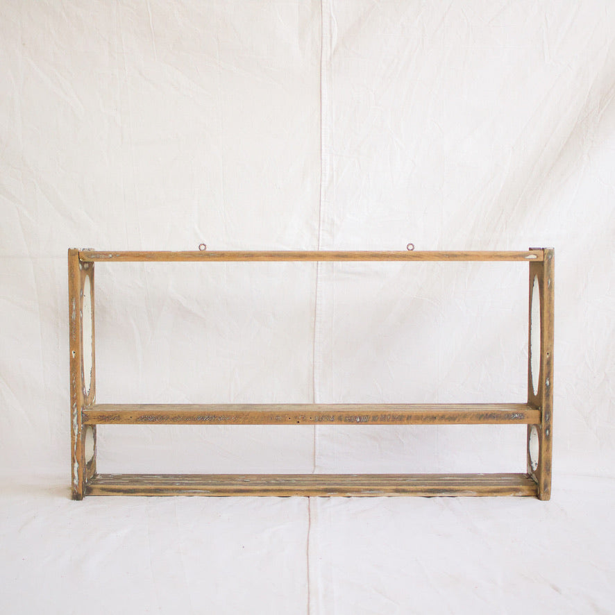 Wood wall Shelf with Circular Details