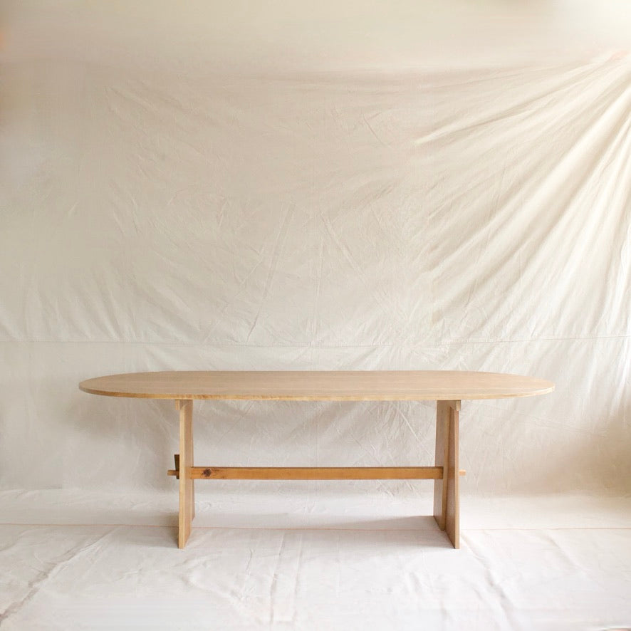 Cherry Modern Oval Dining Table