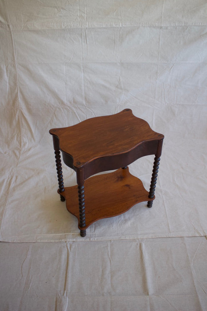 Side Table with Drawer and Bubble Legs