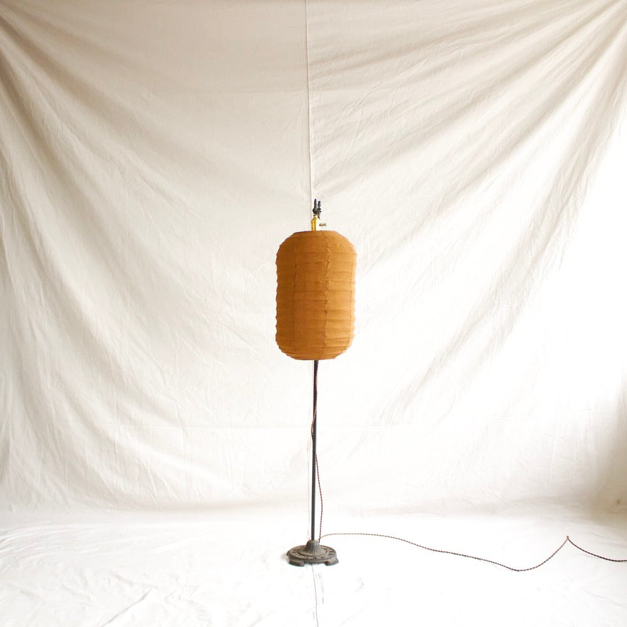 Iron Floor Lamp with Lantern Linen Shade
