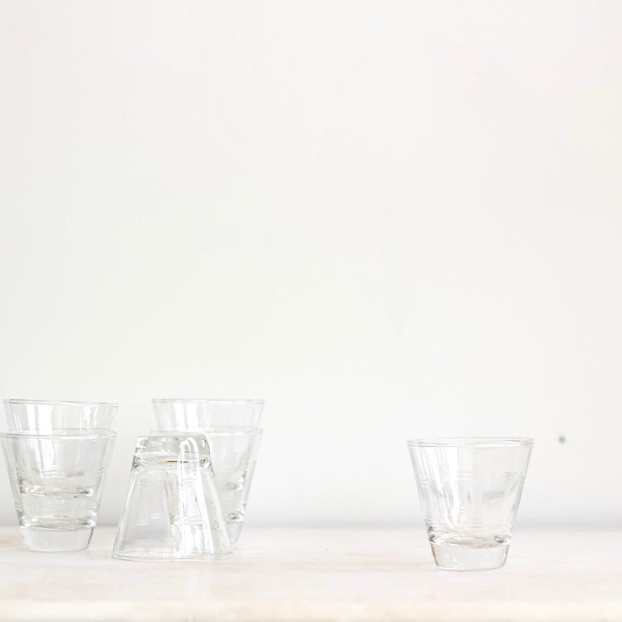 Vintage Glassware Sets - Etched Petite Cordial Glass