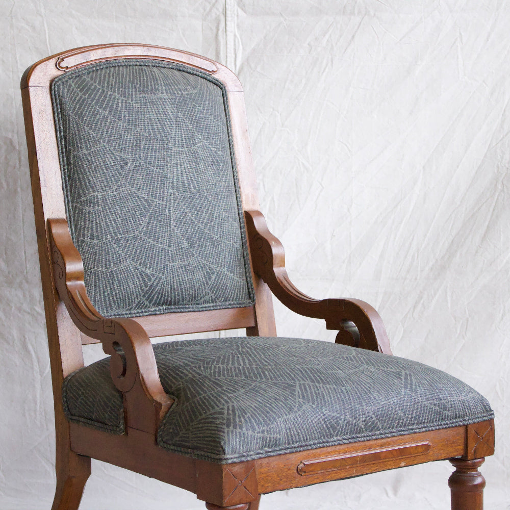 Grey Upholstered Accent Chair