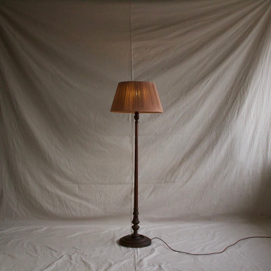 Standing Lamp w/ Mauve Linen Shade