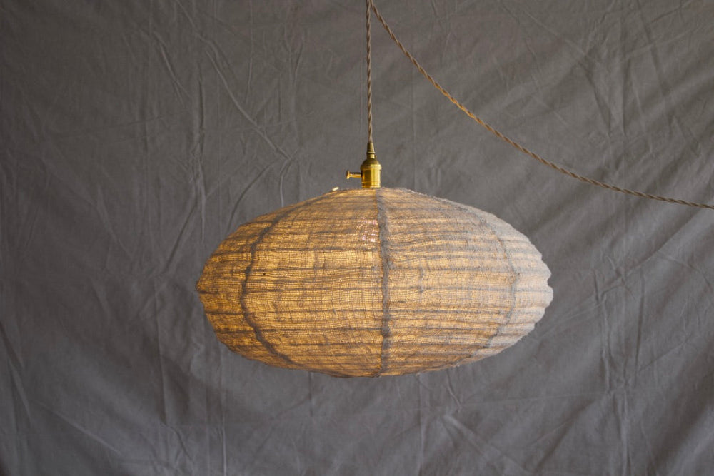 Woven Cotton Hanging Pendant - Natural