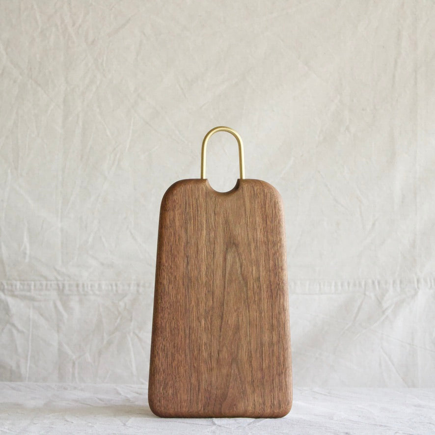 Brass Handle Walnut Board