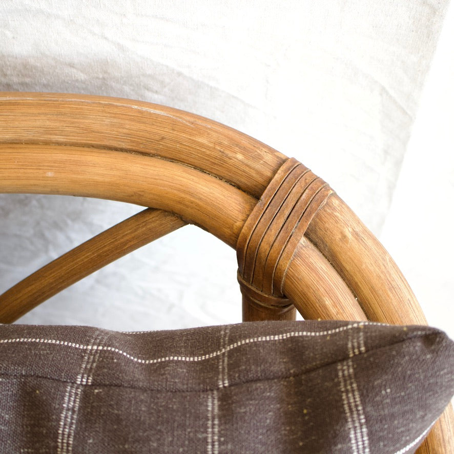 Windowpane Upholstered Rattan