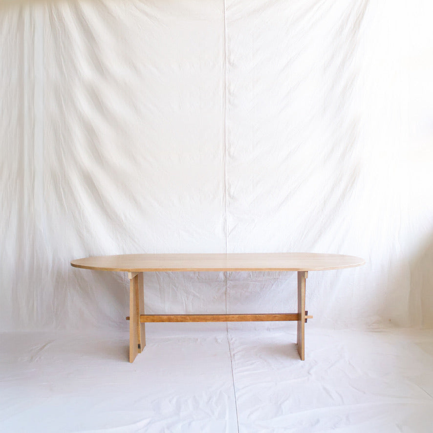 Cherry Modern Oval Dining Table