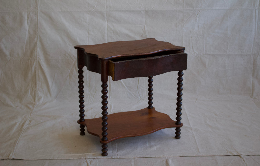 Side Table with Drawer and Bubble Legs