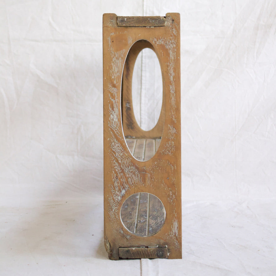 Wood wall Shelf with Circular Details