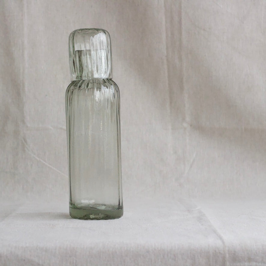 Hand-Blown Fluted Tall Carafe Set