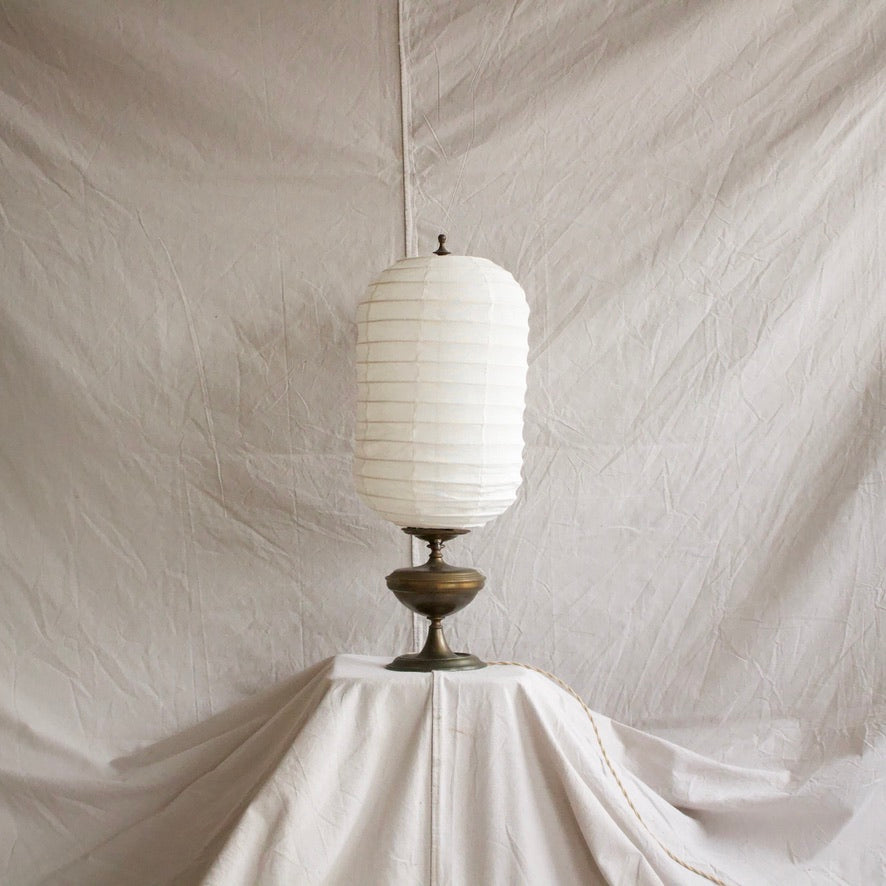 Ivory Linen Lantern Shade Table Lamp