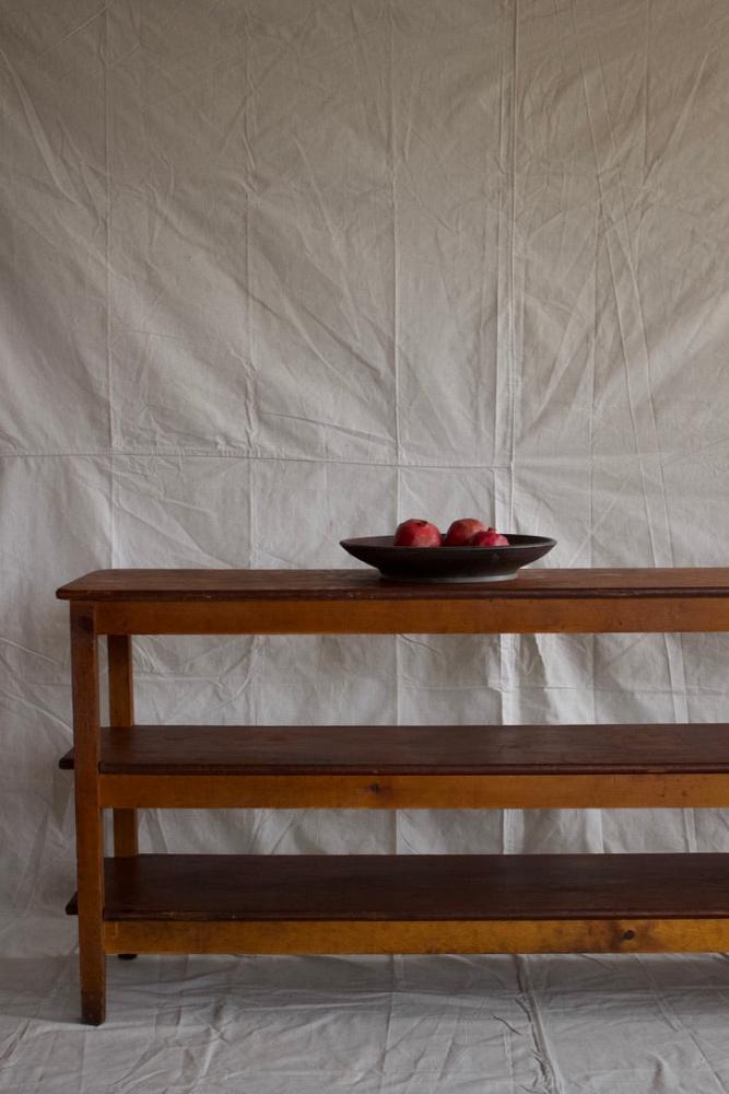 Large Three - Tier Shelf Console Table