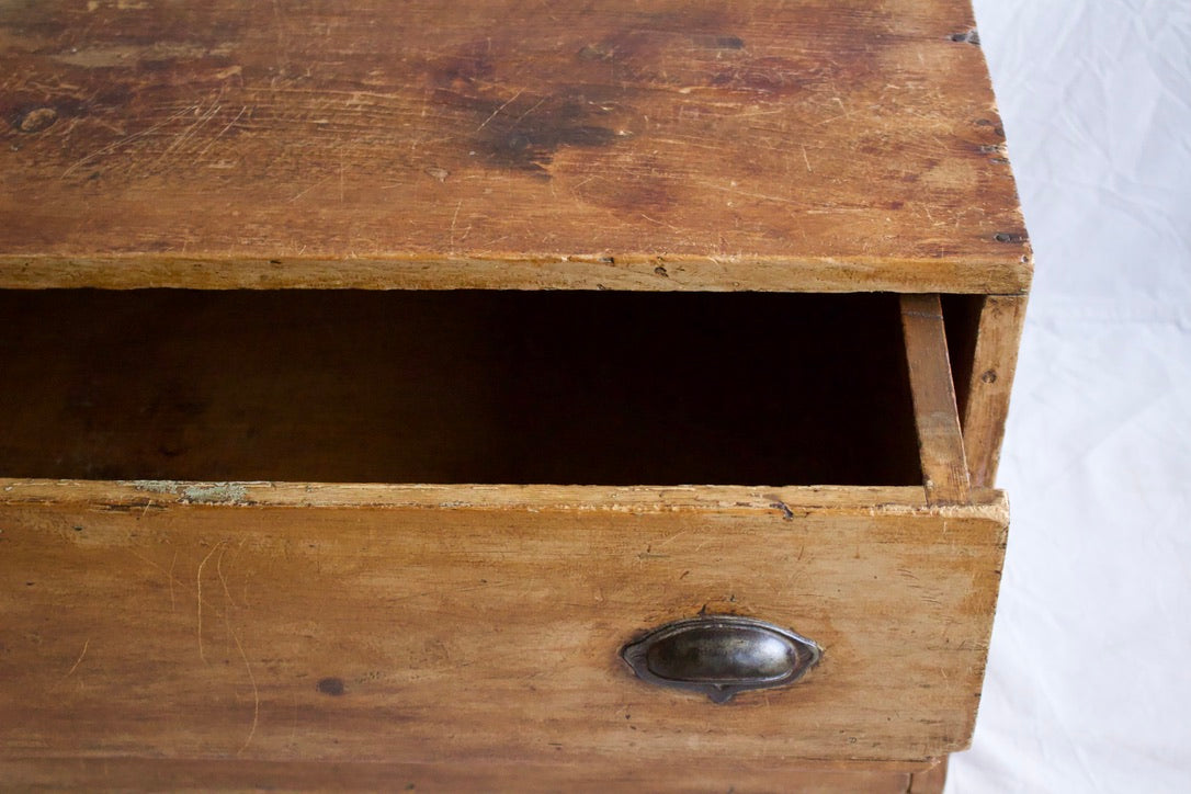 Antique Wide Plank Small Dresser