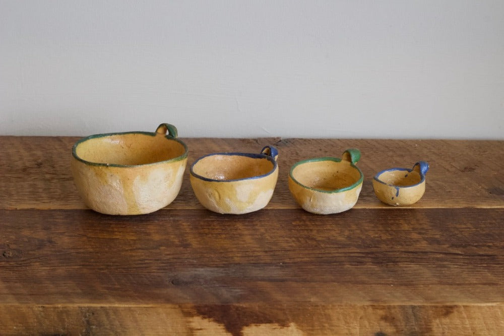 Mexican Pottery Stacking Measuring Cups