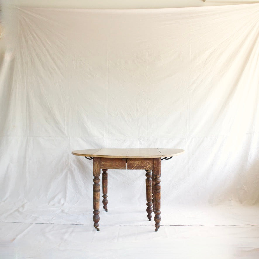 Round Drop-Leaf Table