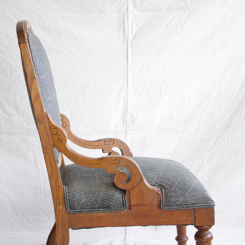Grey Upholstered Accent Chair