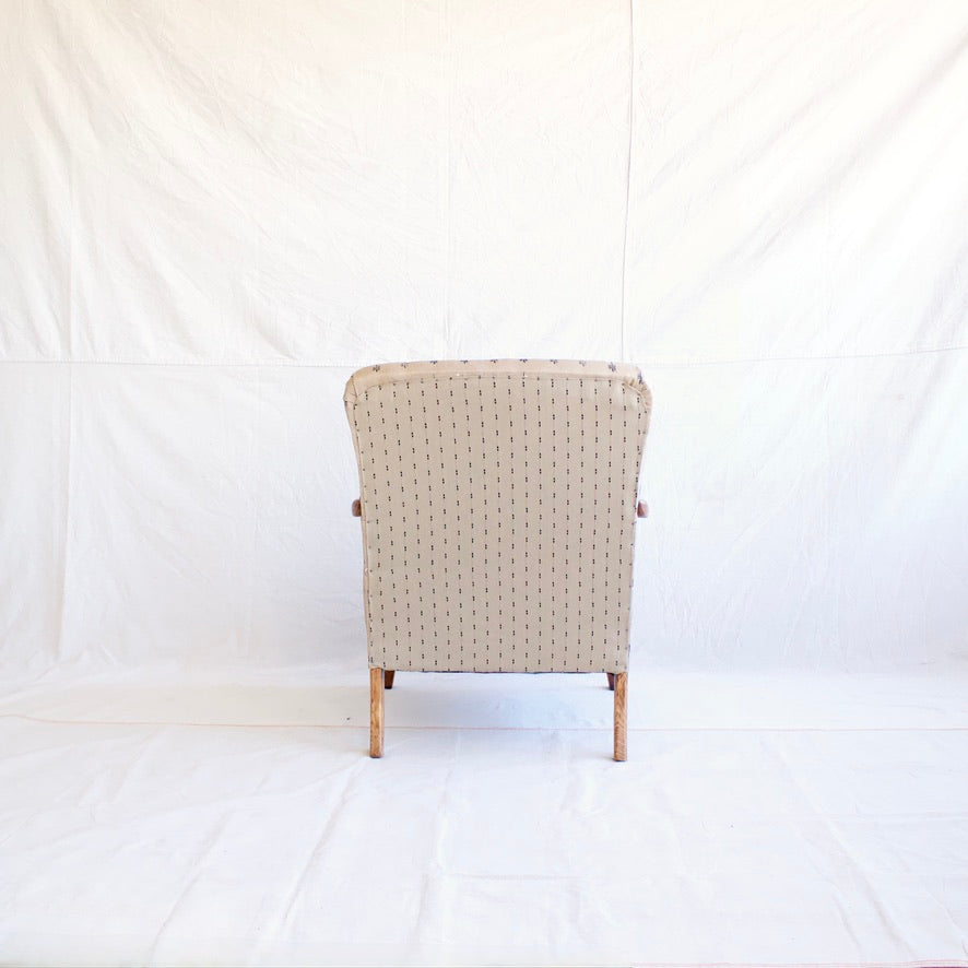 Tan Patterned Armchair