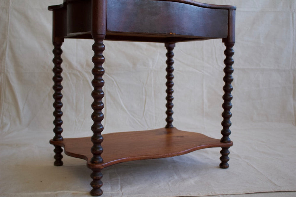 Side Table with Drawer and Bubble Legs