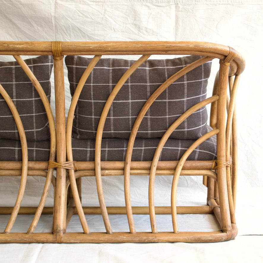Windowpane Upholstered Rattan