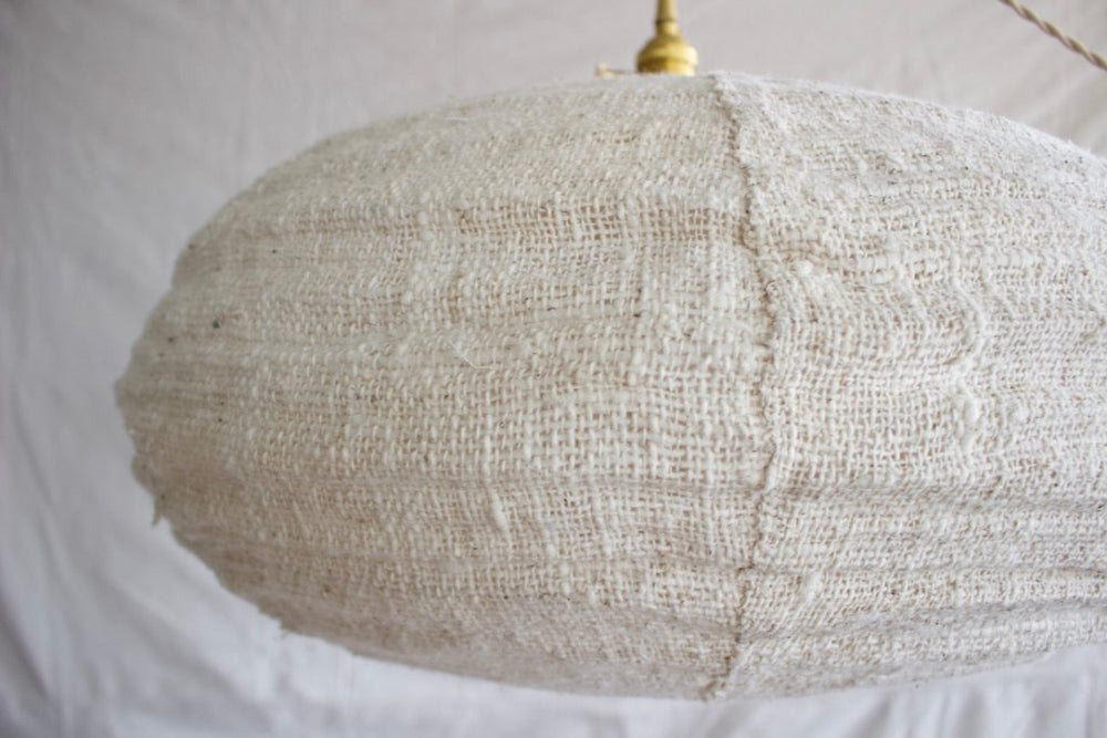 Woven Cotton Hanging Pendant - Natural