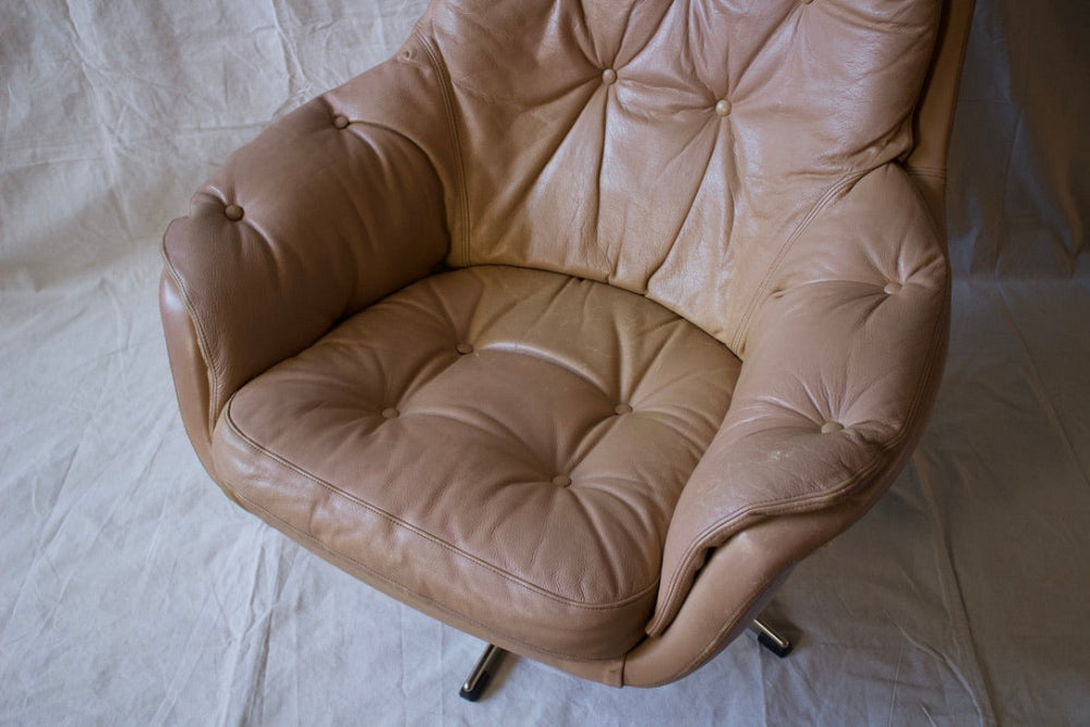 MCM Leather Swivel Chair