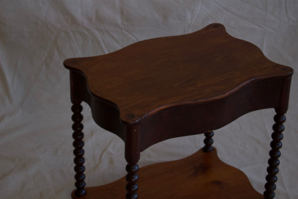 Side Table with Drawer and Bubble Legs