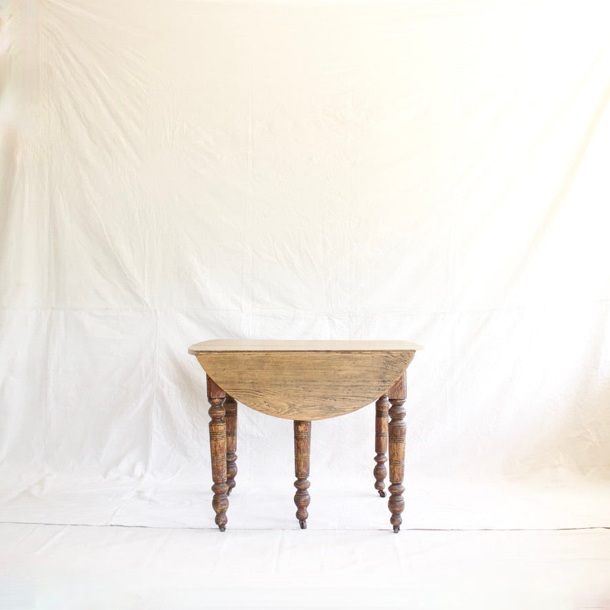 Round Drop-Leaf Table