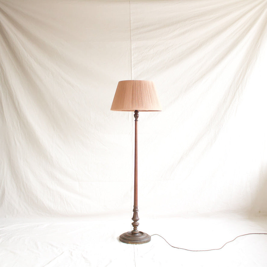 Standing Lamp w/ Mauve Linen Shade