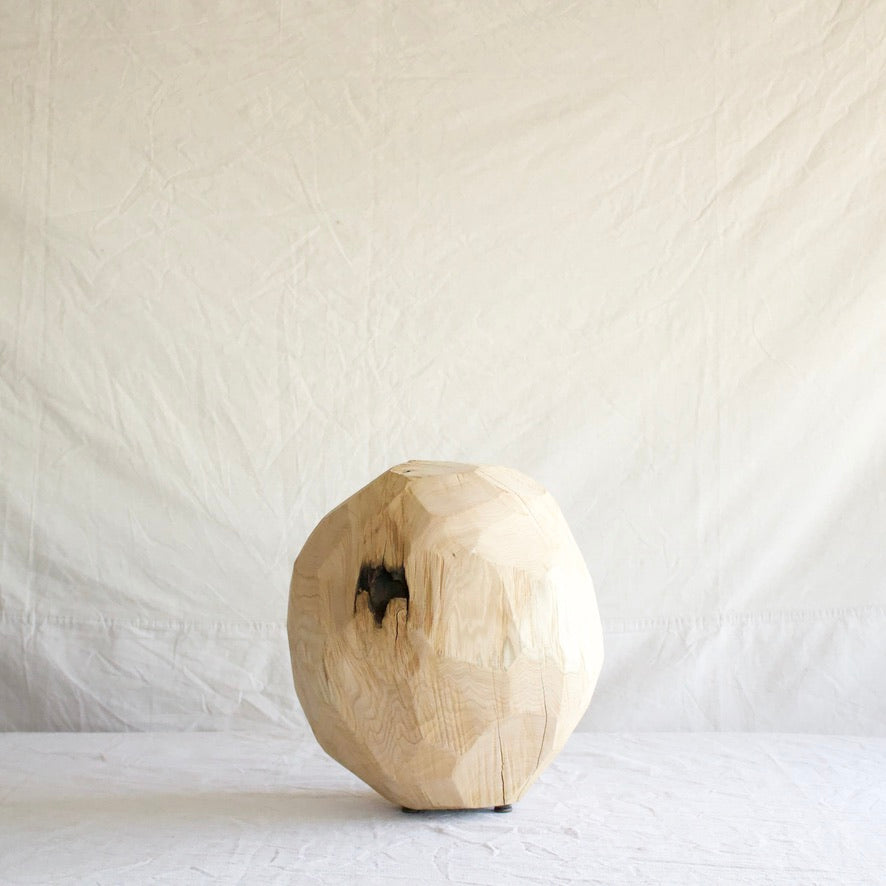 Butternut Wood Egg Sculpture