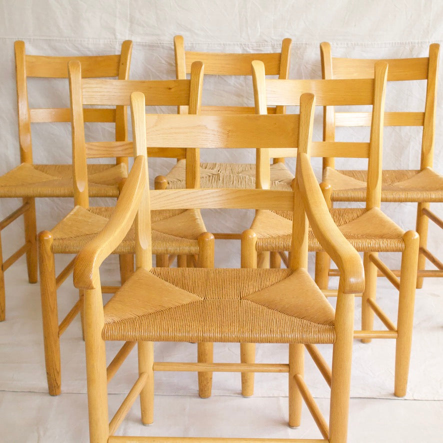 MCM Ladder Back Dining Chairs - Set of 6