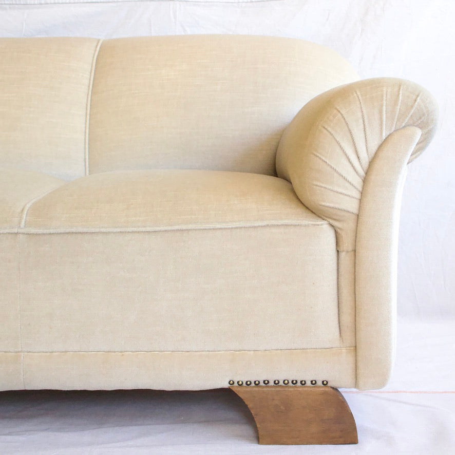 Cream Mohair Sofa
