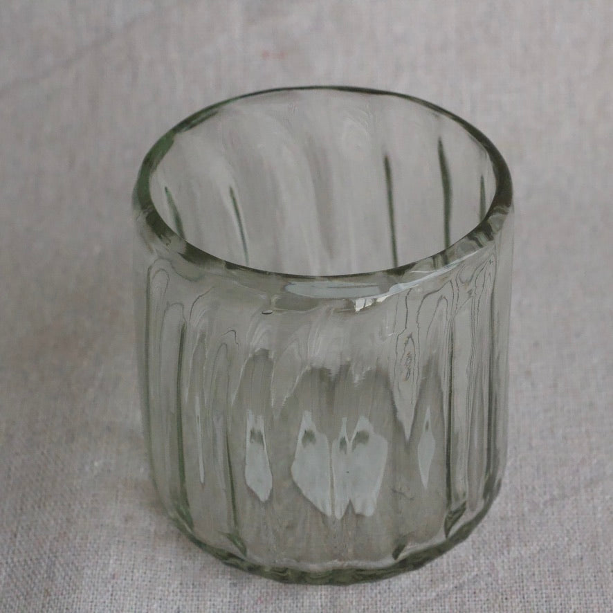 Hand-Blown Fluted Tumbler Glasses - Short
