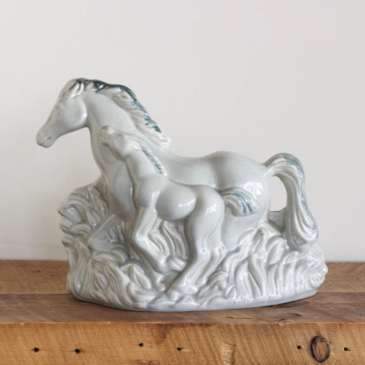 Ceramic Horse Lamp