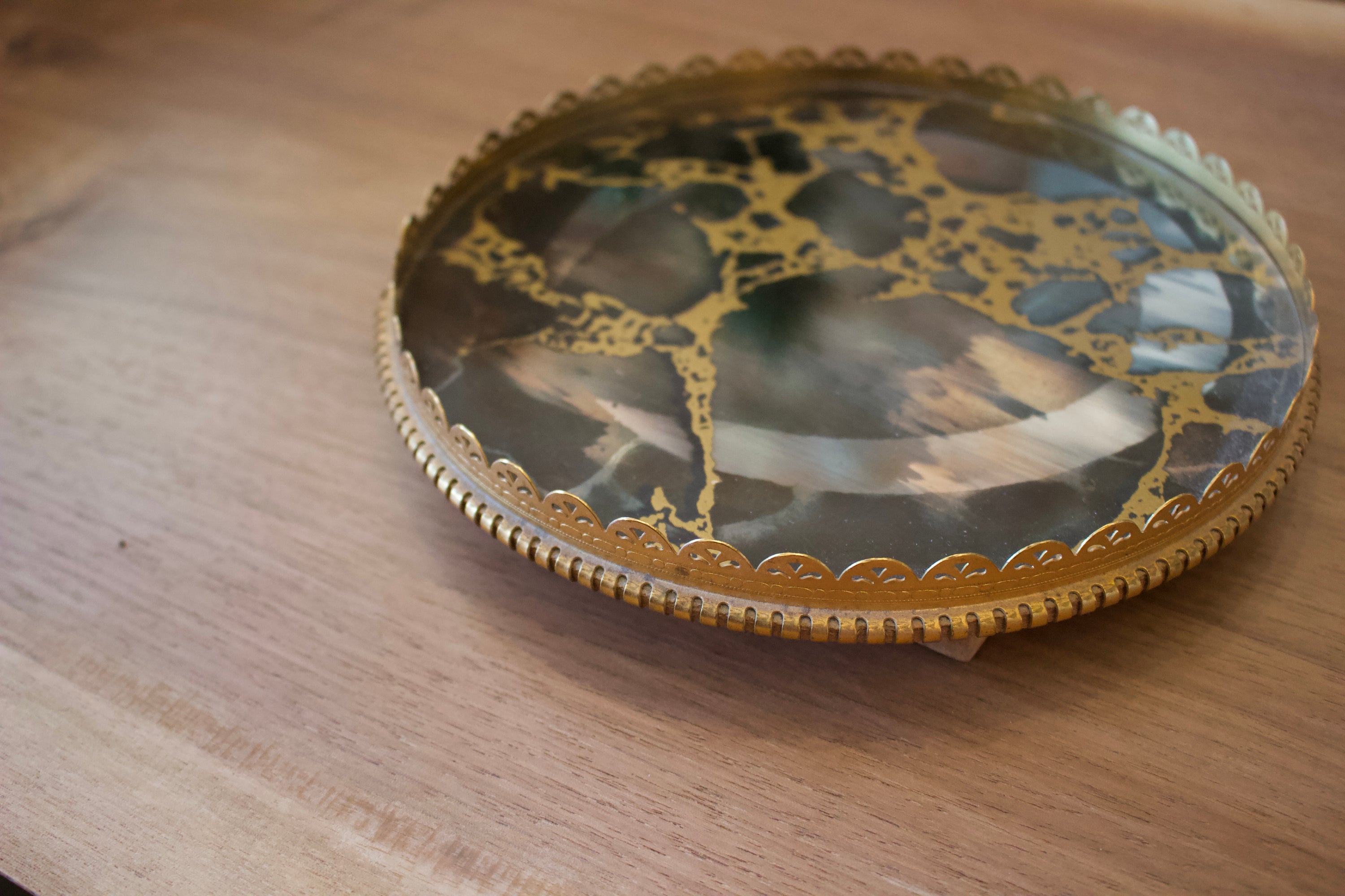 Brass and Glass Tray
