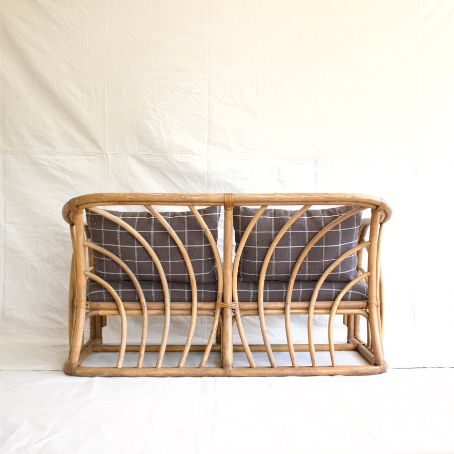 Windowpane Upholstered Rattan