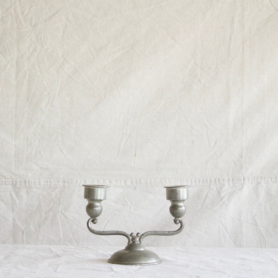 Vintage Pewter Candelabra