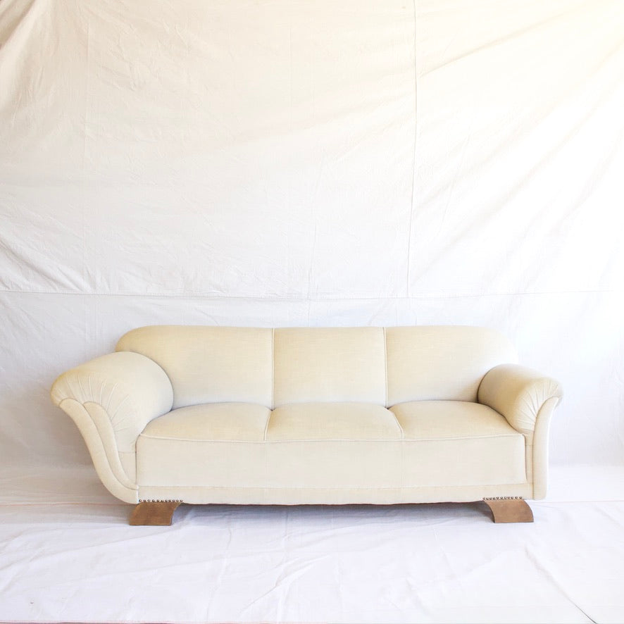 Cream Mohair Sofa