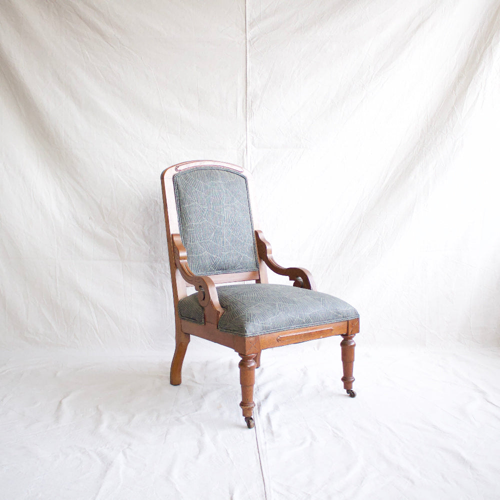 Grey Upholstered Accent Chair
