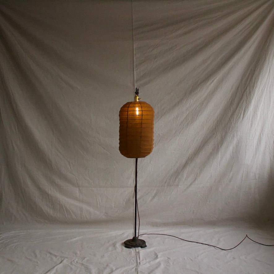 Iron Floor Lamp with Lantern Linen Shade