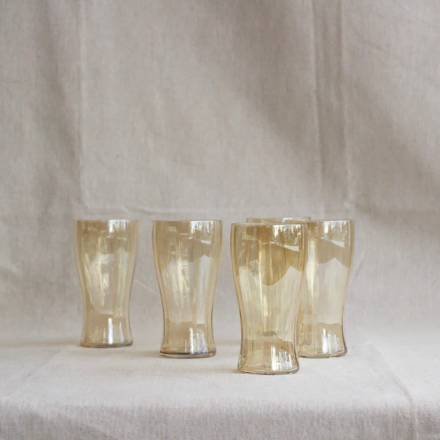 Vintage Glassware Sets - Golden Pilsner